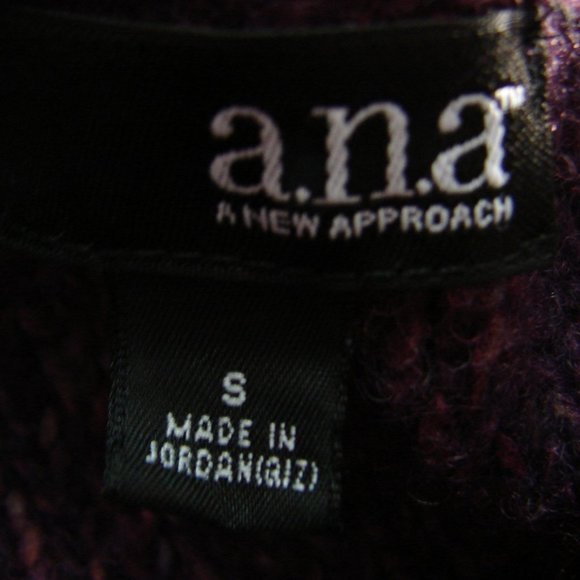 Purple Pink Flecks Cable Knit V Sweater S/Sleeve - Picture 11 of 14